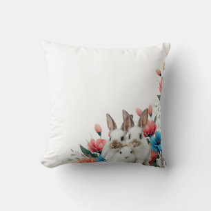 cushion rabbit and flowers kissen