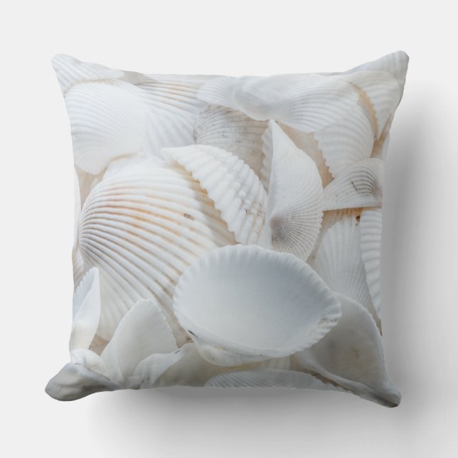 Cushions Pillows - Weiße Muscheln Kissen (Vorderseite)