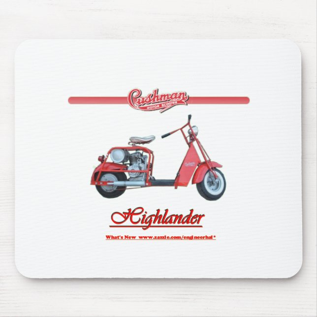 Cushman Hochländer-Roller Mousepad (Vorne)