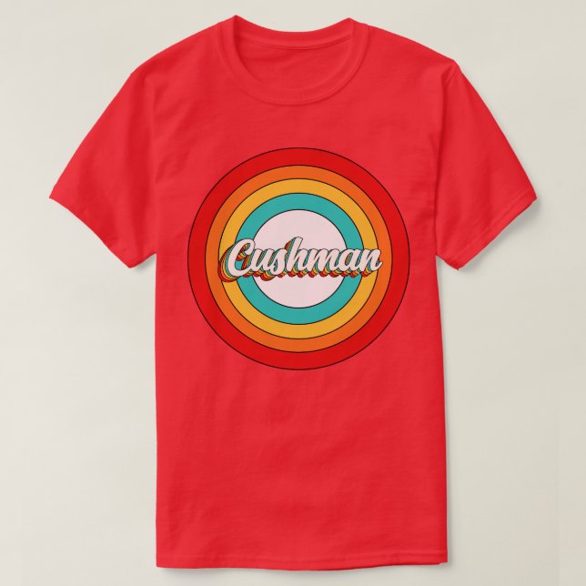 Cushman Name Shirt Vintag Cushman Circle (Design vorne)