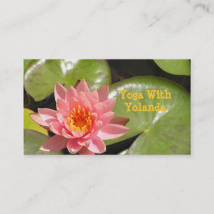 CUST.BUS.CARD, "SALMON PINK LOTUS BLOSSOM UND BRIG VISITENKARTE