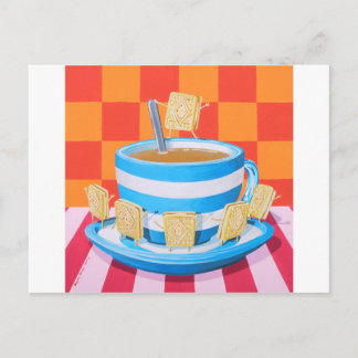 Custard Cream Tea Postkarte