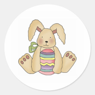 custbunstripeeggg runder aufkleber