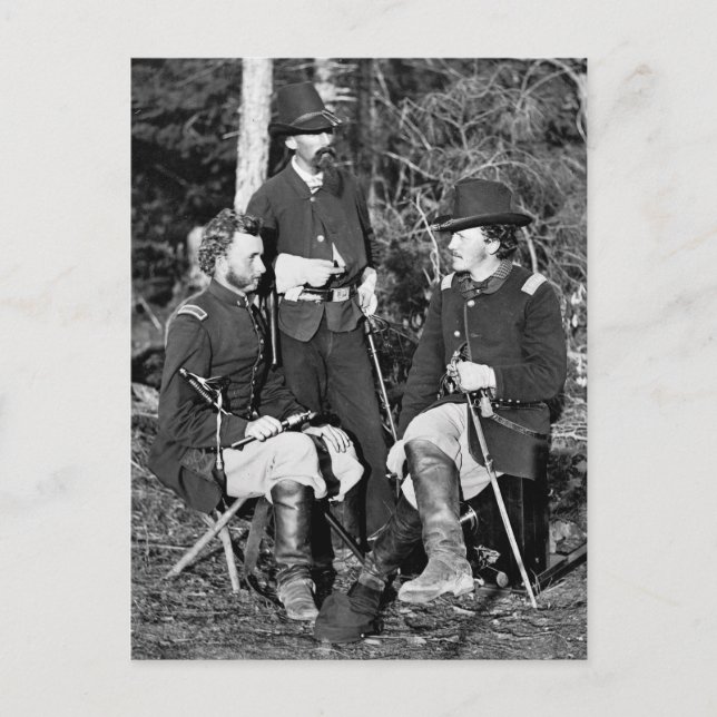 Custer & Freunde, 1860er Postkarte (Vorderseite)