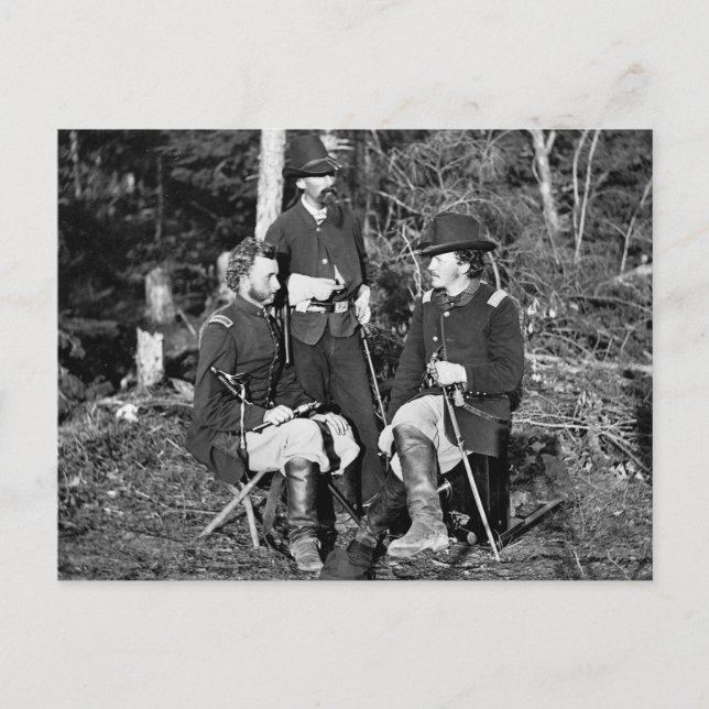 Custer & Freunde, 1860er Postkarte (Vorderseite)