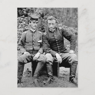 Custer & Gefangener, 1862 Postkarte