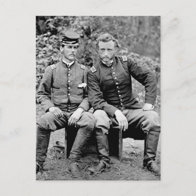 Custer & Gefangener, 1862 Postkarte (Vorderseite)