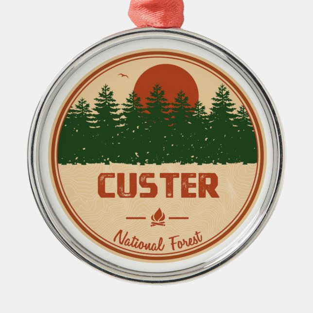 Custer National Forest Ornament Aus Metall (Vorne)