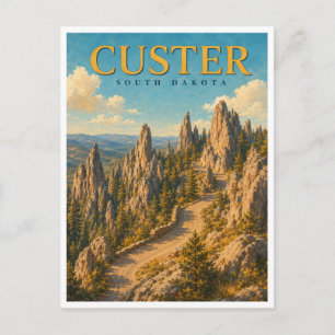 Custer South Dakota Needles Highway GeoSaga Postkarte