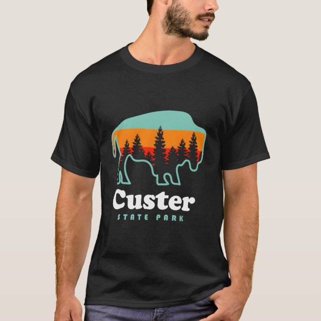 Custer Staat Park Bison South Dakota T-Shirt (Vorderseite)