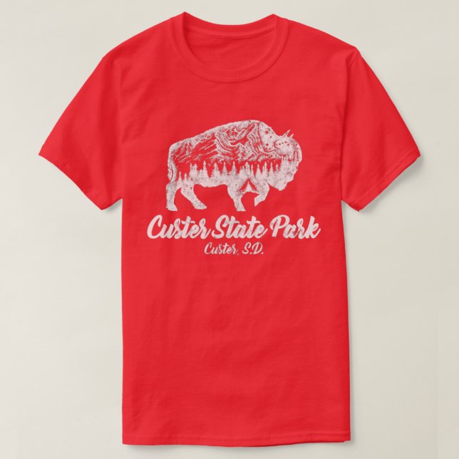 Custer Staat Park for Bison Lovers South Dakota  T-Shirt (Design vorne)