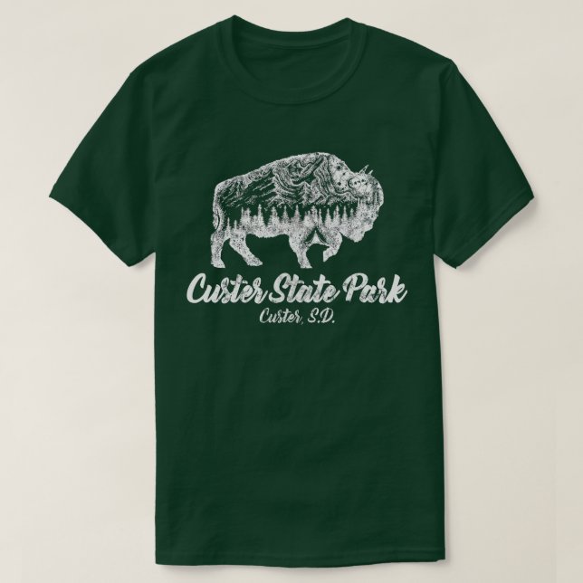 Custer Staat Park for Bison Lovers South Dakota T-Shirt (Design vorne)