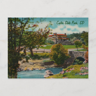 Custer Staat Park Game Lodge Postcard Postkarte