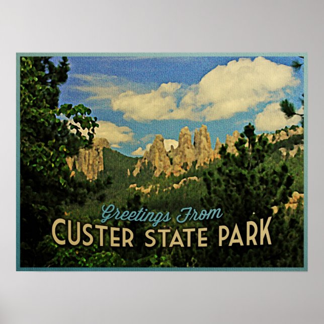 Custer Staat Park Poster (Vorne)