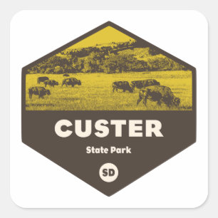 Custer Staat Park South Dakota Quadratischer Aufkleber