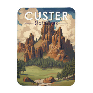 Custer Staat Park South Dakota Wandern Vintag Magnet