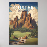 Custer Staat Park South Dakota Wandern Vintag