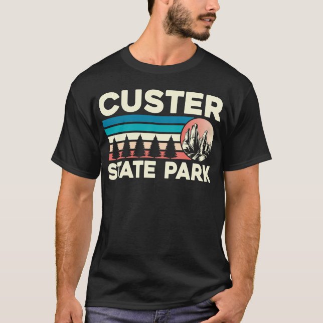 Custer State Park South Dakota Bison Lovers T-Shirt (Vorderseite)
