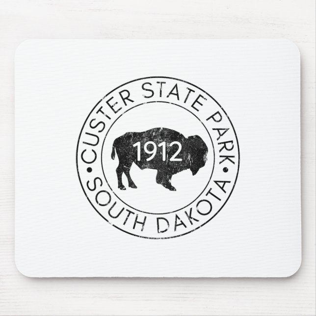 Custer State Park South Dakota Büffel Wandern Reis Mousepad (Vorne)