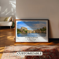 Custer State Park South Dakota Poster, Aquarell