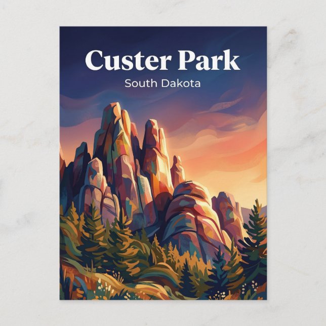 Custer State Park South Dakota Postkarte (Vorderseite)