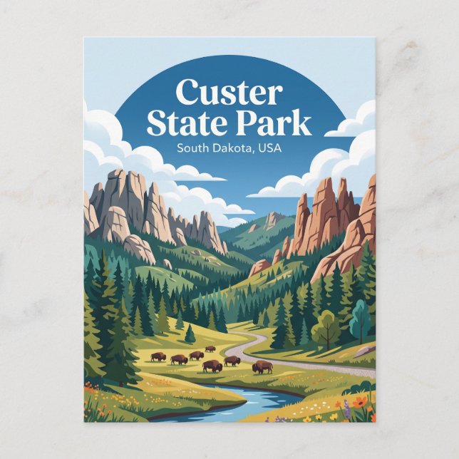 Custer State Park USA Postkarte (Vorderseite)