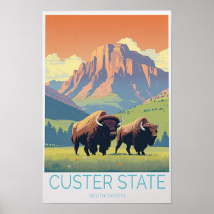 Custer State South Dakota Reise Poster