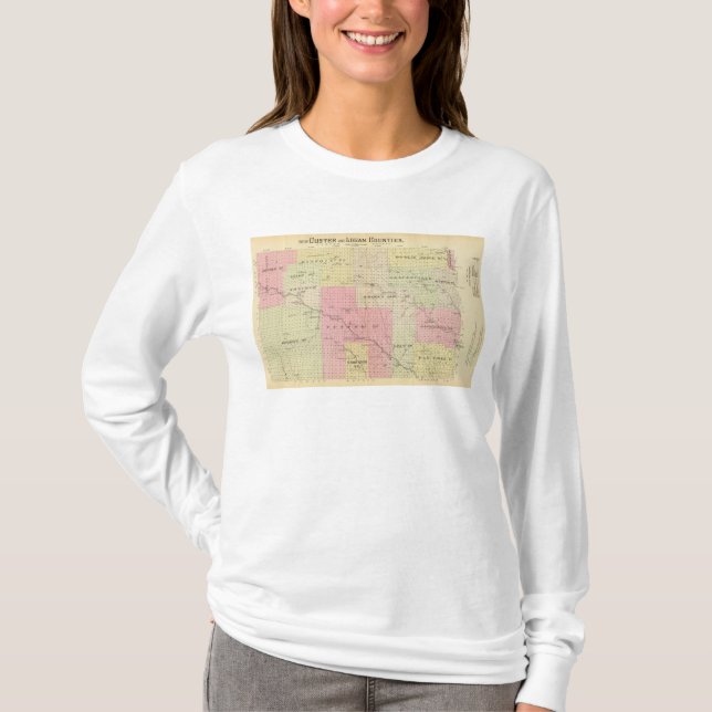 Custer und Logan County, Nebraska T-Shirt (Vorderseite)