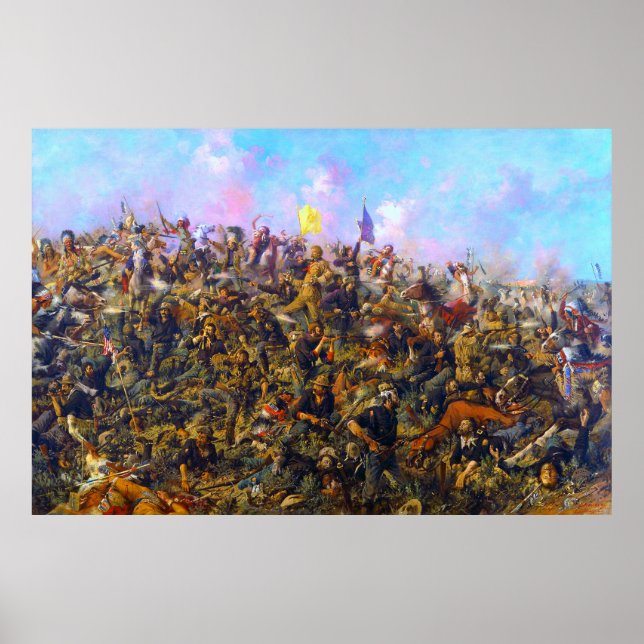 Custers letzter Stand Edgar Samuel Paxson 1899 Poster (Vorne)