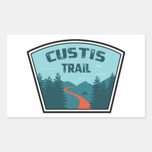 Custis Trail Rechteckiger Aufkleber