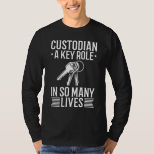 Custodian Costume Janitor Clothes School Custodian T-Shirt