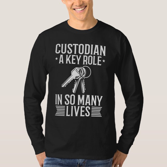 Custodian Costume Janitor Clothes School Custodian T-Shirt (Vorderseite)