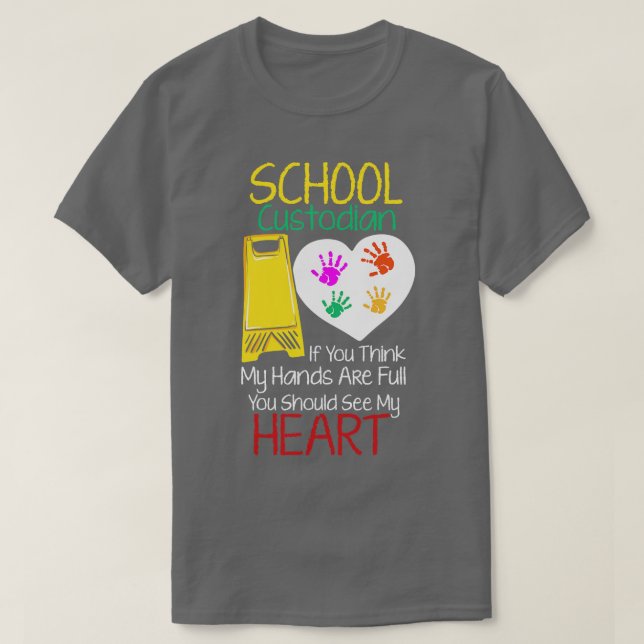 Custodian School Custodian Janitor Funny Housekeep T-Shirt (Design vorne)