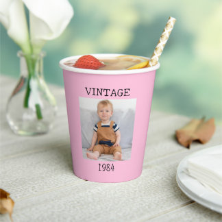 Custom 10. 20. 30. 40. 50. 60 Geburtstagsparty Pappbecher