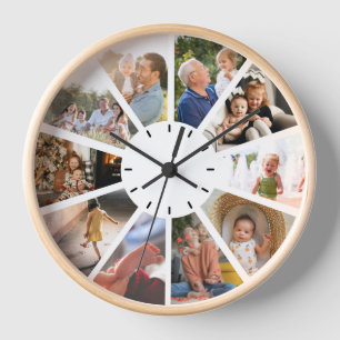 Custom 10 Foto Family Children Großelternprämie Uhr