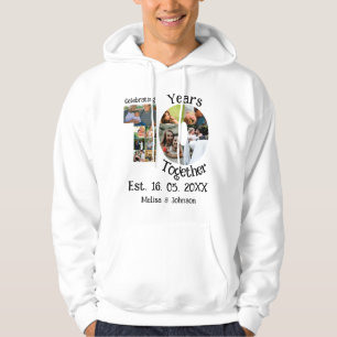 Custom 10. Hochzeitstag 11 Foto Collage Hoodie
