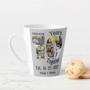 Custom 10. Hochzeitstag 11 Foto Collage Milchtasse