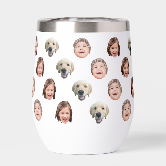 Custom 11 oz Funny Baby Kids Family Face 3 Photos (Rückseite)