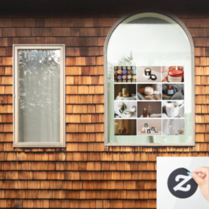 Custom 12 Business Foto Collage Kosmetik Kerze Fensteraufkleber