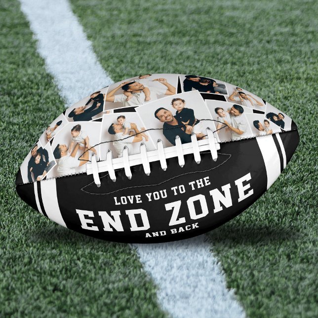 Custom 12 Photo Collage “Love You to the End Zone” Football (Von Creator hochgeladen)