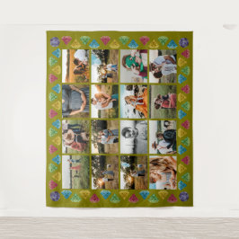 Custom 16-Foto Collage Diamond Jumbo Wall Hängend Wandteppich
