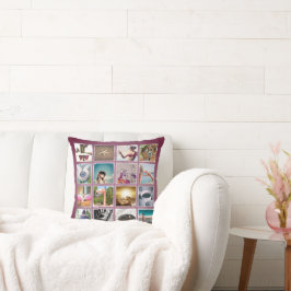 Custom 16 Foto Collage Instagram Pillow Kissen