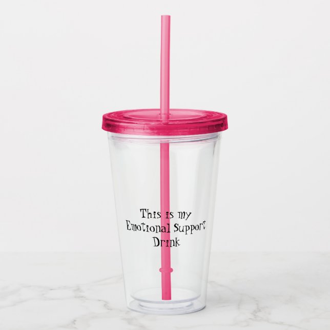 Custom 16oz, Fuchsia Pink Acryltrinkbecher (Vorderseite)