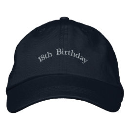 Custom 18th Birthday Adulthood Stylish Navy-Hat Bestickte Baseballkappe