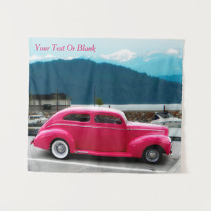 Custom 1940 Famous American Make Sedan Wandteppich