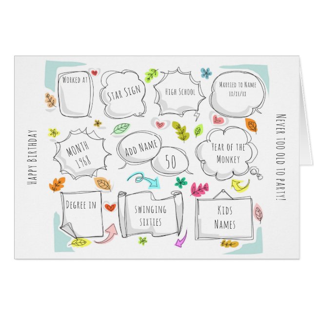 Custom 1968 yr geboren - DAS IST DEIN LEBEN | BIO  (Vorderseite (Horizontal))