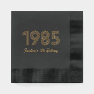 Custom 1985 40. Birthday Foil gestanzt Napkins Servietten Mit Folie