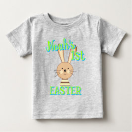 Custom 1. EASTER Happy Bunny Kleinkind Baby Outfit T-shirt