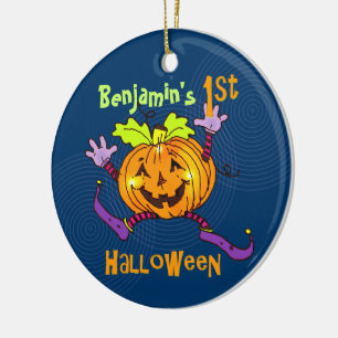 Custom 1 Halloween glücklicher Pumpkin Keramik Ornament