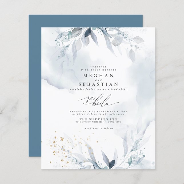 Custom 1 Isaac Ruth Budget Dusty Blue Watercolor (Vorne/Hinten)